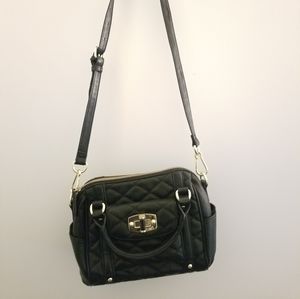black quilted crossbody satchel
